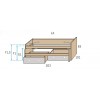 Chambre fille ado composition L003 avec lit gigogne - GLICERIO