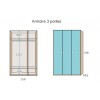 Chambre enfant garcon composition L004 avec lit gigogne - GLICERIO