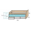 Chambre enfant garcon composition L004 avec lit gigogne - GLICERIO