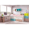 Chambre ado design composition L007 avec lit gigogne - GLICERIO