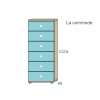 Chambre ado design composition L007 avec lit gigogne - GLICERIO