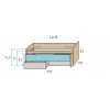 Chambre ado design composition L007 avec lit gigogne - GLICERIO