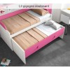 Chambre ado garcon composition L010 avec lit gigogne - GLICERIO
