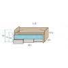 Chambre ado garcon composition L010 avec lit gigogne - GLICERIO