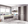 Chambre ado garcon composition L010 avec lit gigogne - GLICERIO