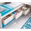 Chambre ado design composition L012 avec lit gigogne - GLICERIO