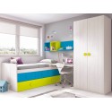 Chambre ado design composition L012 avec lit gigogne - GLICERIO