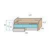 Chambre moderne ado composition L013 avec lit gigogne - GLICERIO