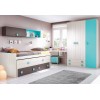 Chambre moderne ado composition L013 avec lit gigogne - GLICERIO