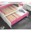 Chambre complète enfant composition L015 avec lit gigogne - GLICERIO