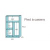 Chambre complète enfant composition L015 avec lit gigogne - GLICERIO