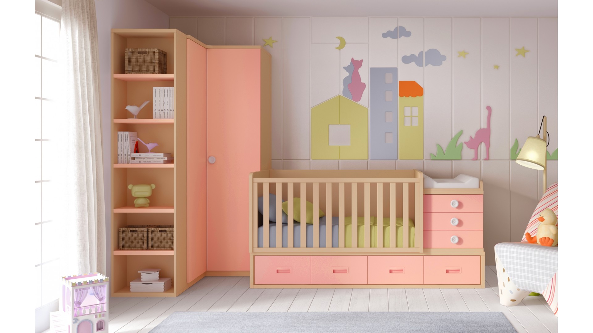 Berceau Bebe Fille 30 Lit Evolutif Avec 4 Coffres Glicerio So Nuit