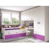 Chambre de  fille ado composition L019 avec lit gigogne - GLICERIO