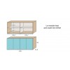 Chambre de  fille ado composition L019 avec lit gigogne - GLICERIO