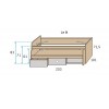 Chambre ado fille composition L020 avec lit gigogne - GLICERIO