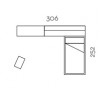 Chambre ado design composition L101 avec lit 3 coffres - GLICERIO