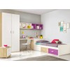 Chambre ado design composition L101 avec lit 3 coffres - GLICERIO
