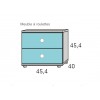 Chambre ado design composition L101 avec lit 3 coffres - GLICERIO