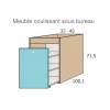 Chambre ado design composition L101 avec lit 3 coffres - GLICERIO