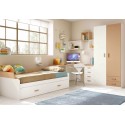 Chambre pour enfant composition L103 avec lit gigogne - GLICERIO