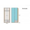 Chambre pour enfant composition L103 avec lit gigogne - GLICERIO