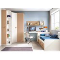 Chambre enfant originale composition L104 avec lit 3 coffres - GLICERIO