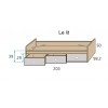 Chambre enfant originale composition L104 avec lit 3 coffres - GLICERIO