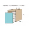 Chambre enfant originale composition L104 avec lit 3 coffres - GLICERIO