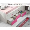 Chambre enfant originale composition L104 avec lit 3 coffres - GLICERIO