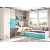 Chambre enfant garcon composition L108 avec lit 3 coffres - GLICERIO