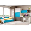 Chambre ado garçon composition L109 avec lit gigogne - GLICERIO