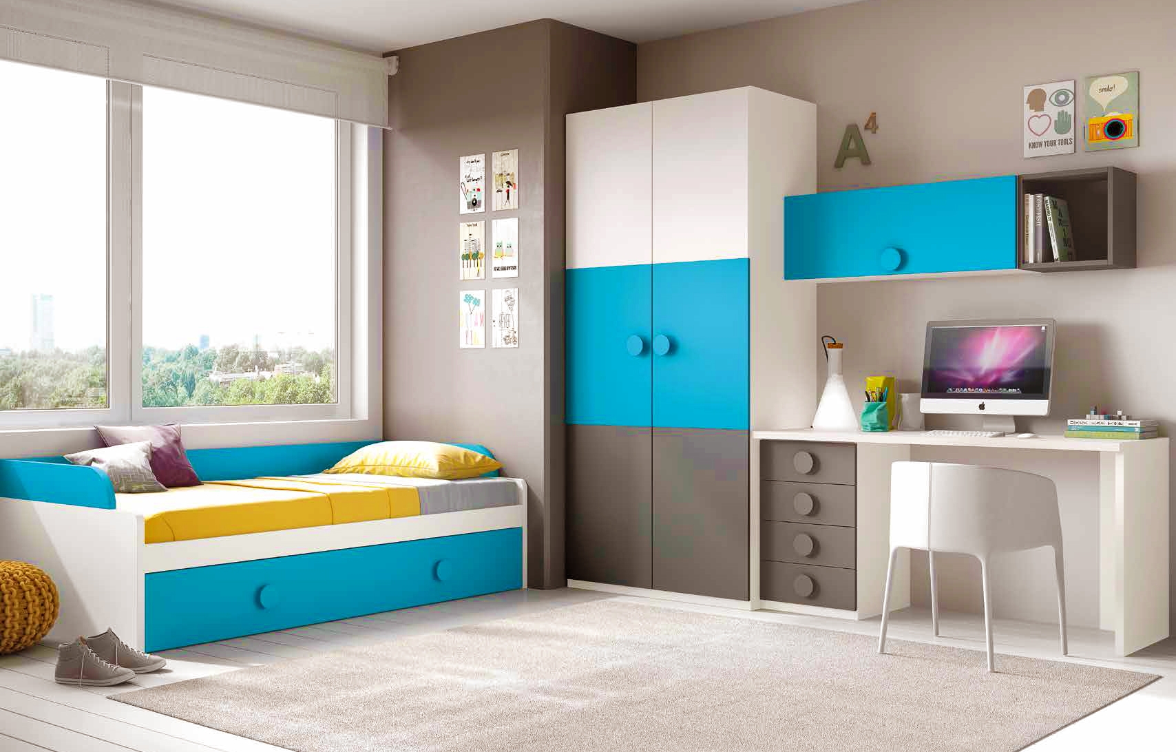 Chambre ado gar on fun et design avec lit gigogne Chambre ado gar on fun et design avec lit gigogne