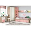 Chambre ado fille composition L110 avec lit 3 coffres - GLICERIO