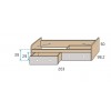 Chambre pour ado fille composition L112 avec lit 2 coffres - GLICERIO