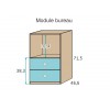 Chambre pour ado fille composition L112 avec lit 2 coffres - GLICERIO