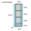 Chambre pour ado fille composition L112 avec lit 2 coffres - GLICERIO