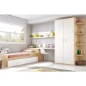 Chambre moderne ado composition L113 avec lit gigogne - GLICERIO