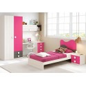 Chambre fille composition L303 avec lit 1 personne - GLICERIO