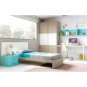 Chambre enfant composition L304 avec lit 1 personne - GLICERIO