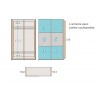 Chambre enfant composition L304 avec lit 1 personne - GLICERIO