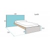Chambre enfant composition L304 avec lit 1 personne - GLICERIO