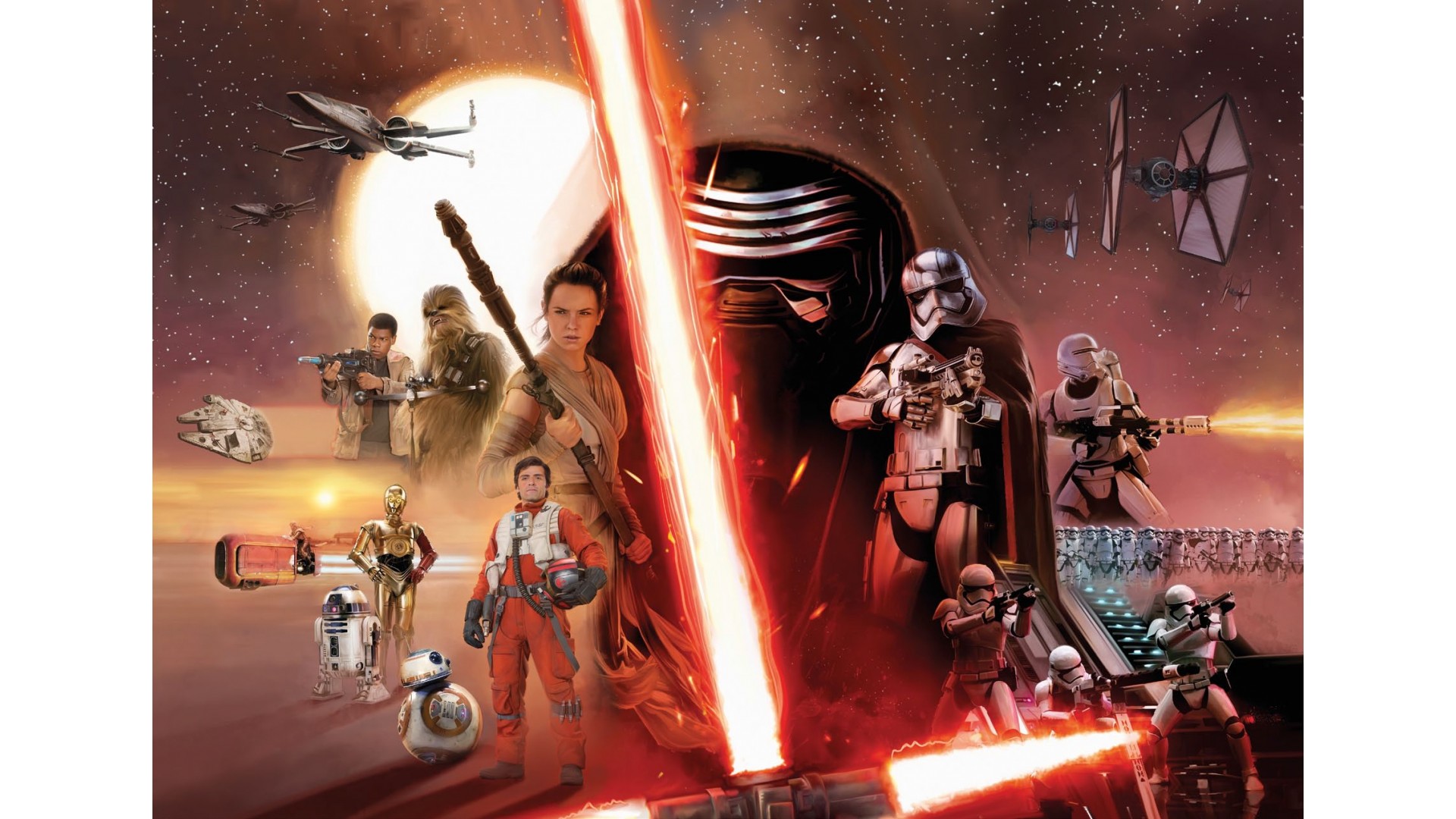  Poster XXL Star Wars EP7 - Panoramique - KOMAR