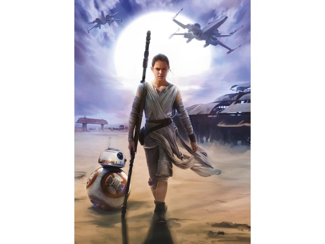  Poster XXL Star Wars Rey - Panoramique - KOMAR