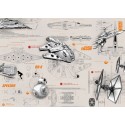  Poster XXL Star Wars Blueprints - Panoramique - KOMAR