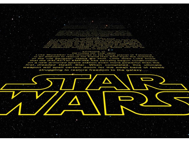  Poster XXL Star Wars générique Intro - Panoramique - KOMAR