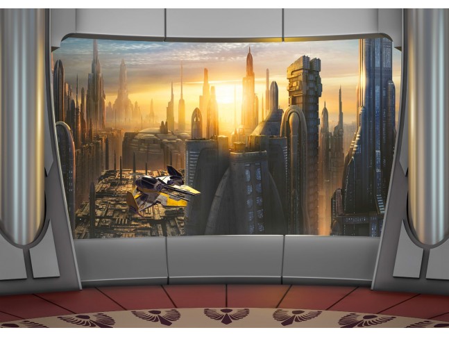  Poster XXL Star Wars planète Coruscant - Panoramique - KOMAR