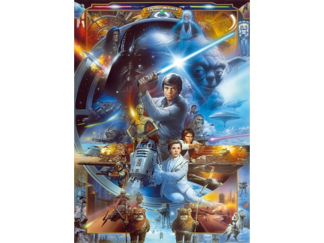  Poster XXL Star Wars Luke Skywalker collage - Panoramique - KOMAR
