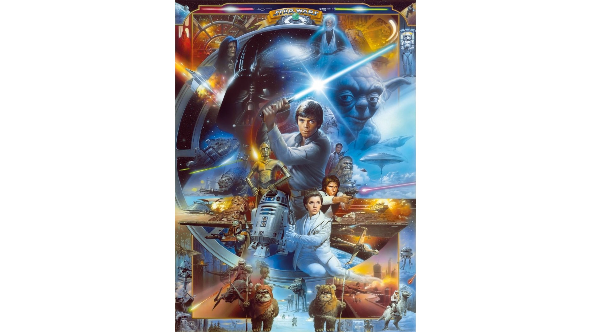  Poster XXL Star Wars Luke Skywalker collage - Panoramique - KOMAR