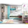 Chambre enfant garçon PERSONNALISABLE avec lit gigogne F059 - GLICERIO