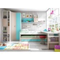 Chambre enfant garçon PERSONNALISABLE avec lit gigogne F059 - GLICERIO